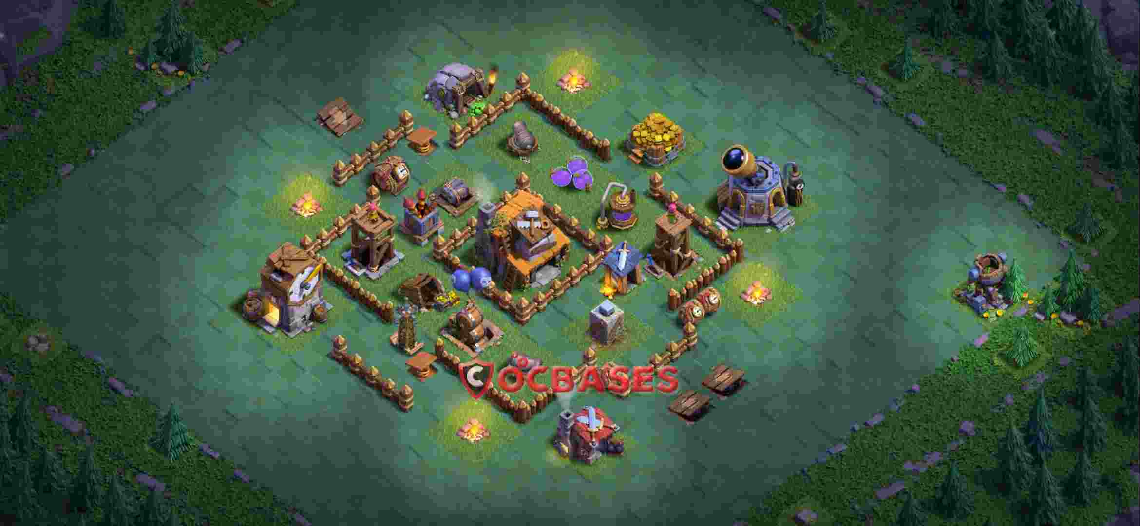 Builder Hall 4 Base -trophy – Layout id: 7rza6 base layout