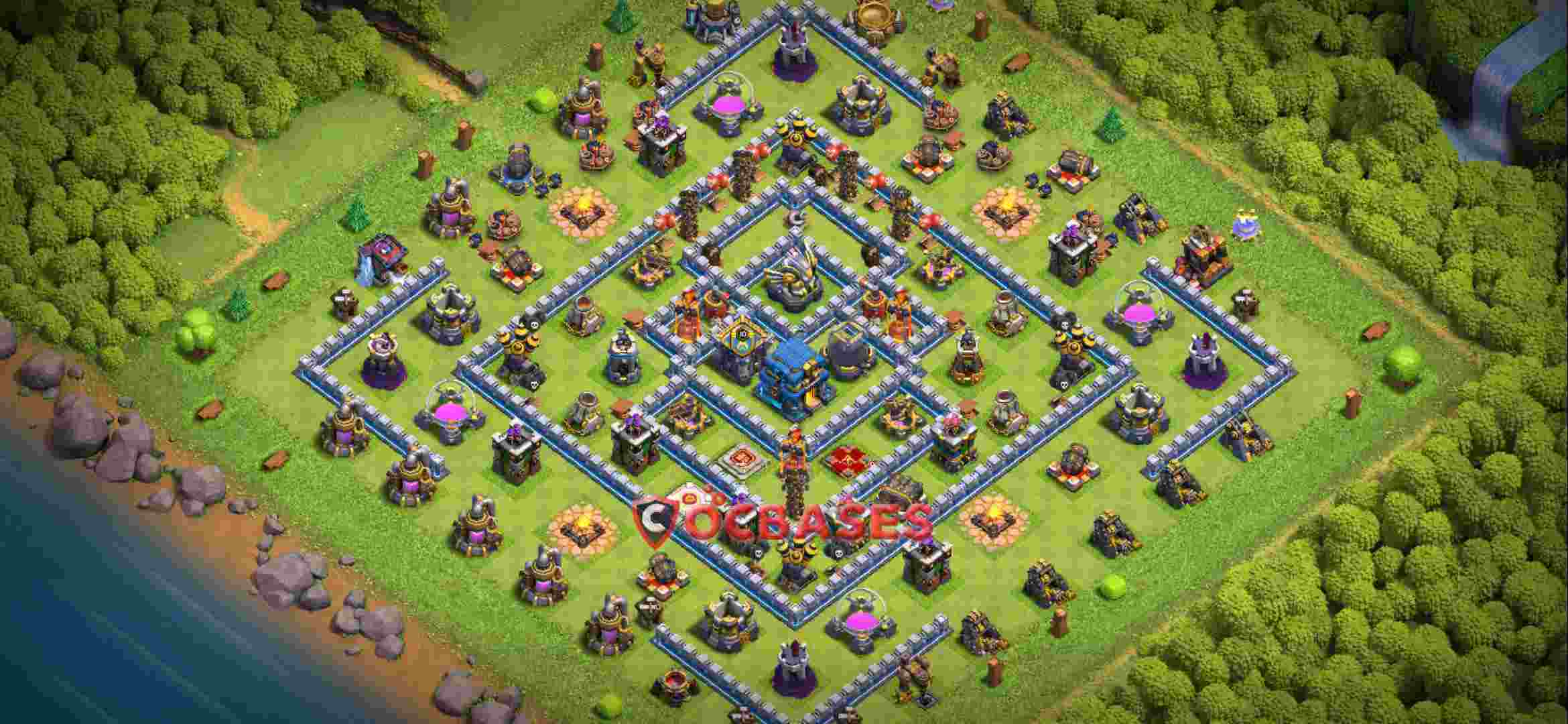 Town Hall 12 Base -farming – Layout id: if65v base layout