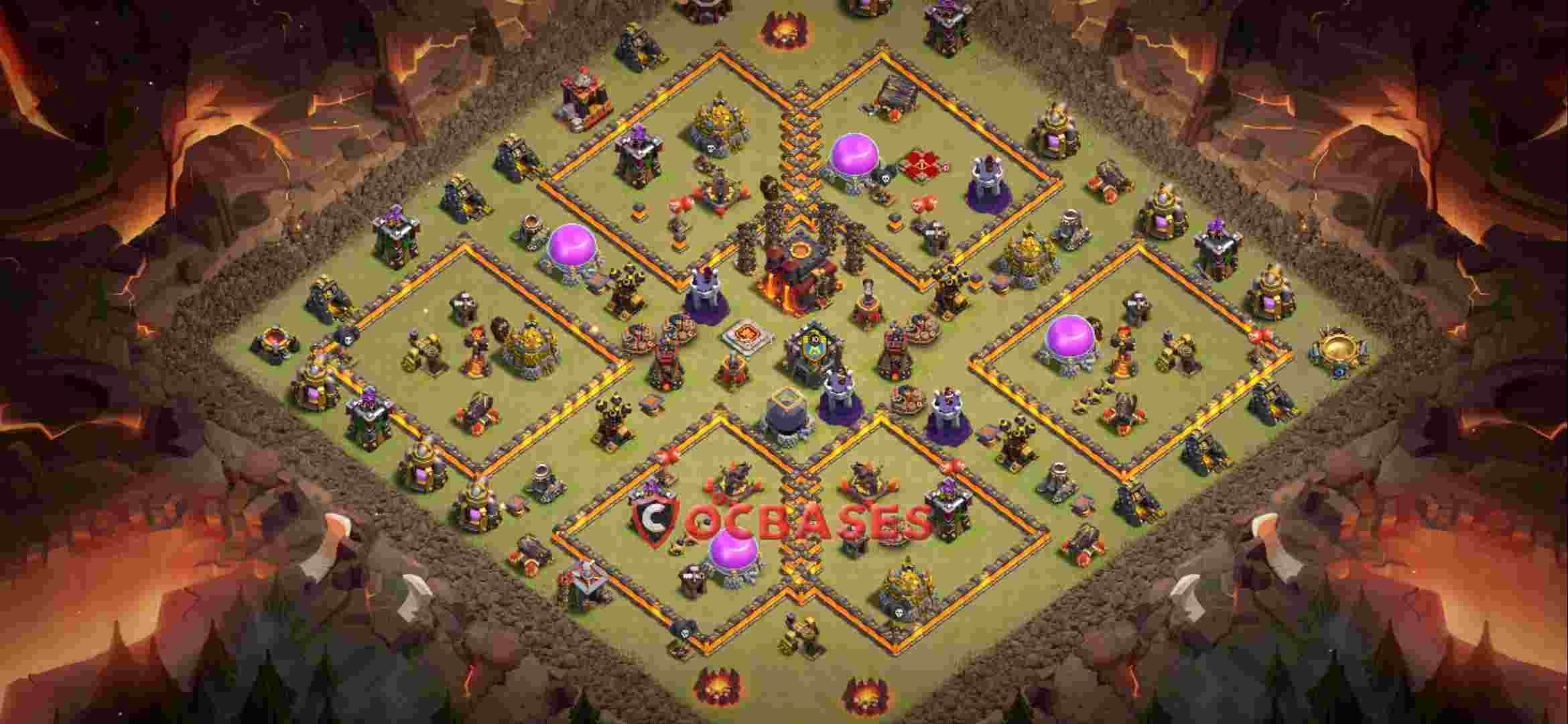 Town Hall 10 Base -war – Layout id: a1st7 base layout