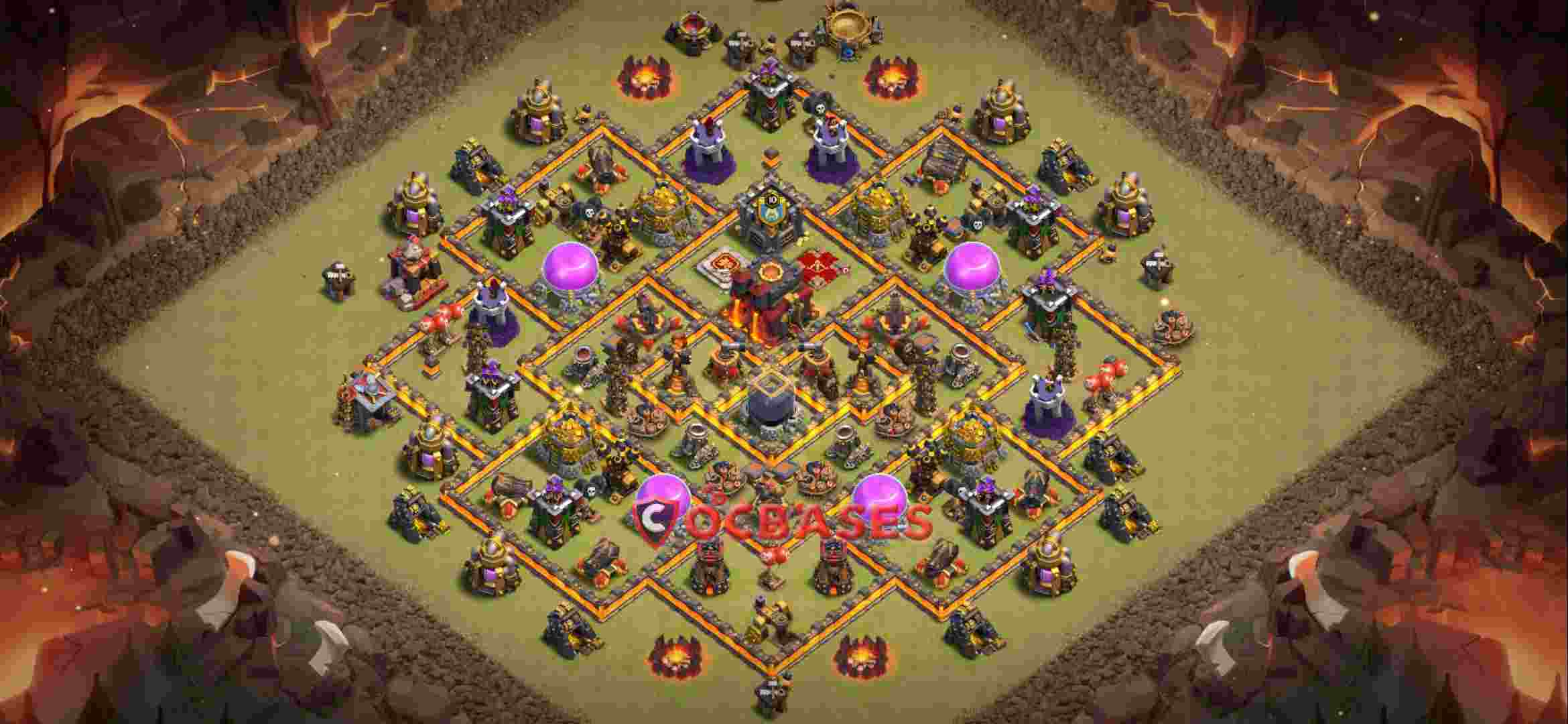 Town Hall 10 Base -war – Layout id: 0vya8 base layout