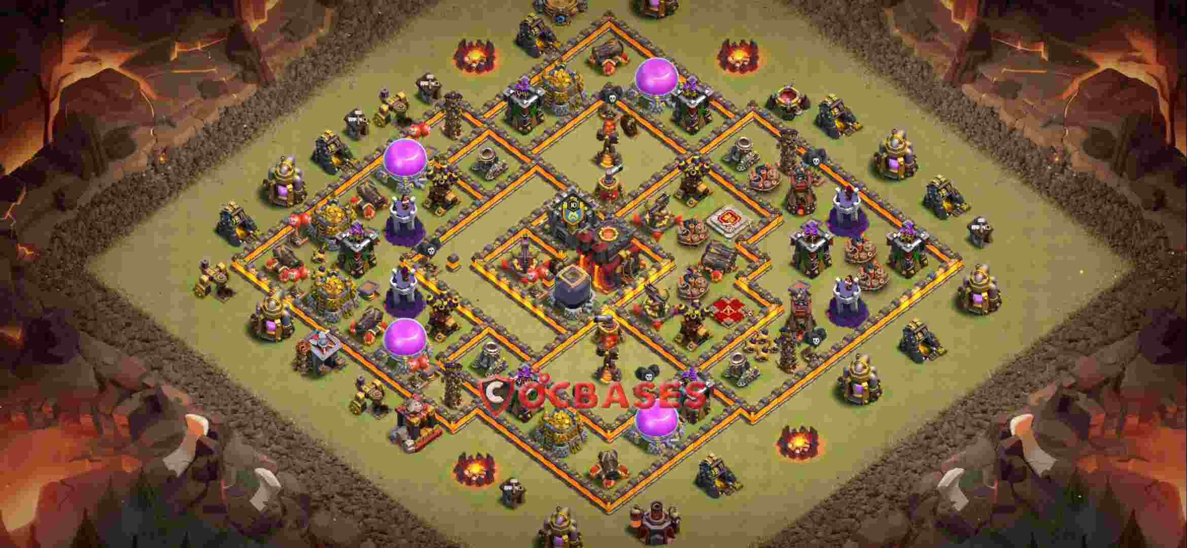 Town Hall 10 Base -war – Layout id: wr8e1 base layout