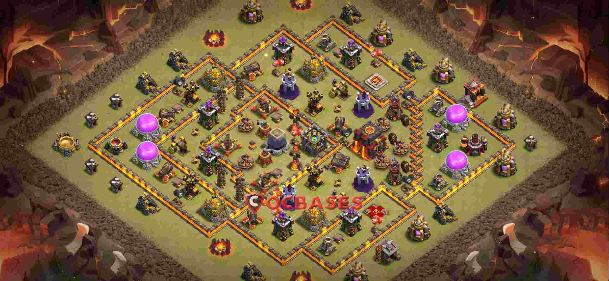 Town Hall 10 Base -war – Layout id: ku2di base layout