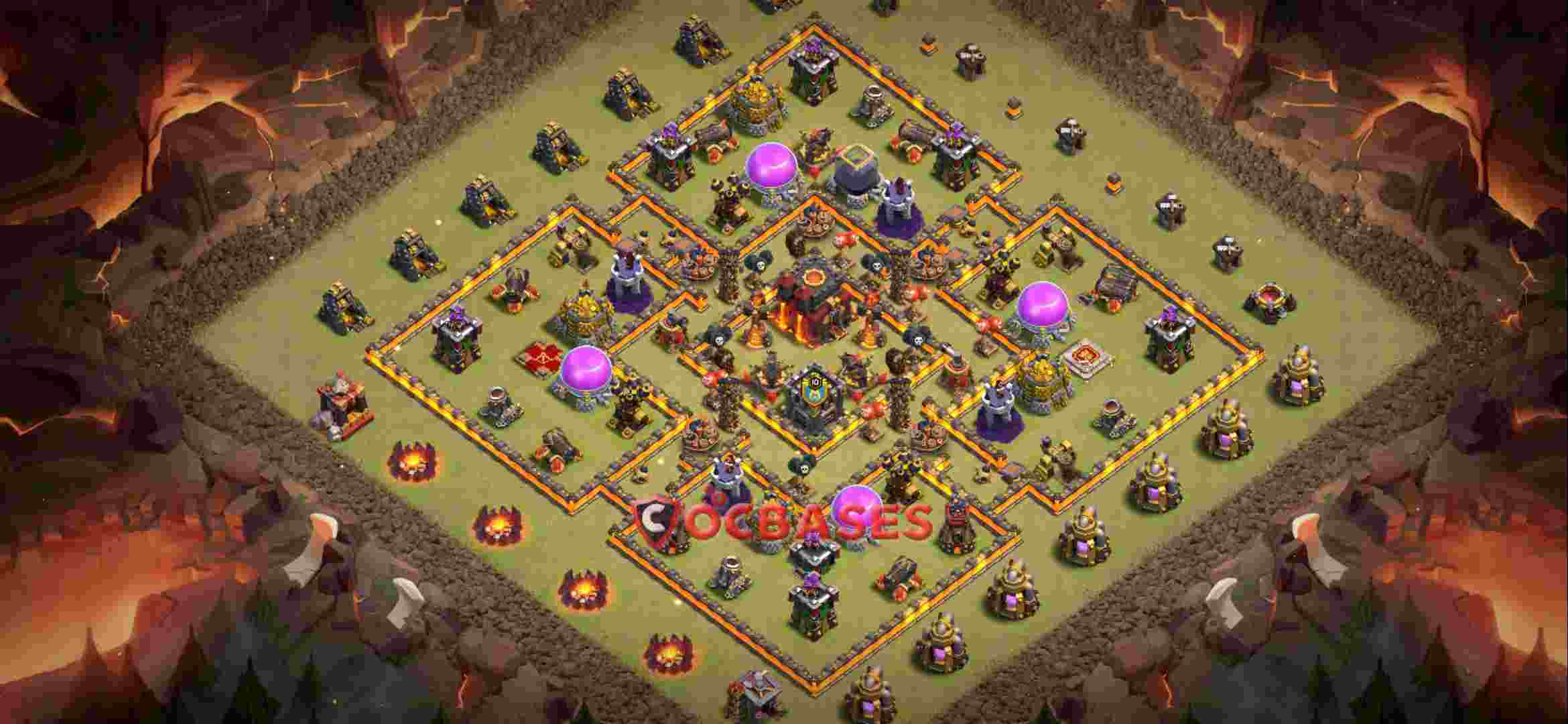 Town Hall 10 Base -war – Layout id: qt7i2 base layout