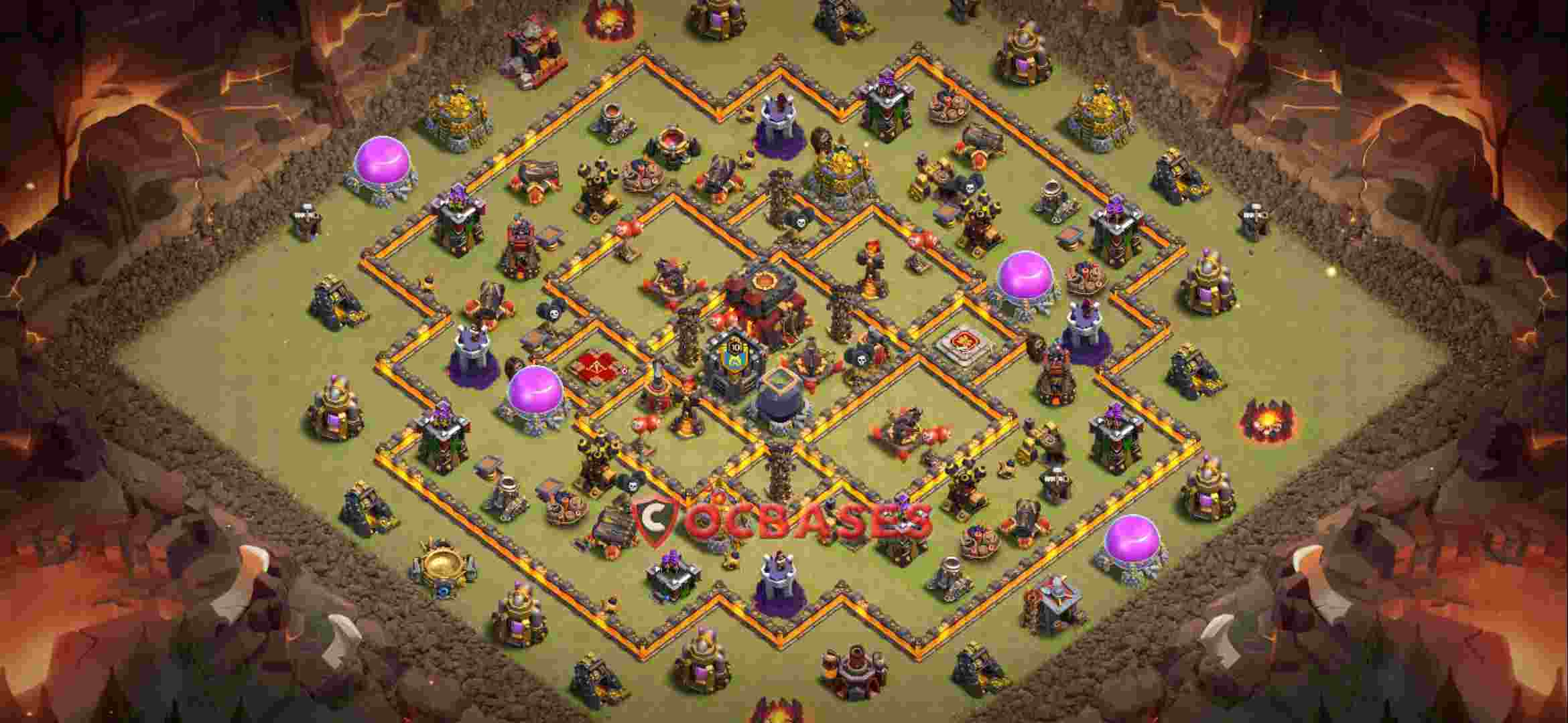 Town Hall 10 Base -war – Layout id: vupl7 base layout