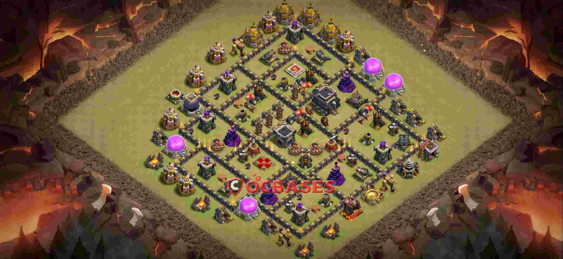 Town Hall 9 Base -war – Layout id: pkruu base layout