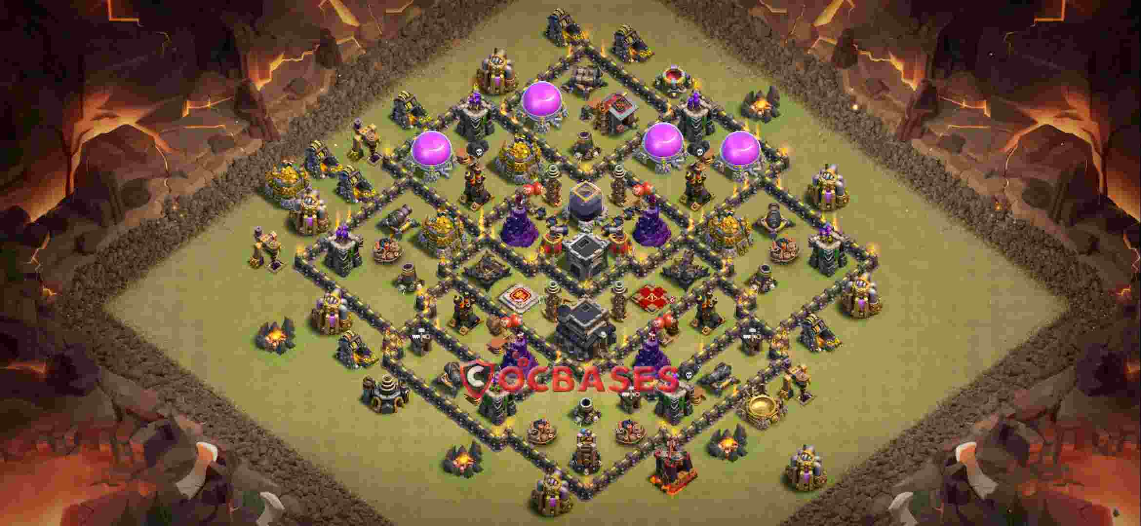 Town Hall 9 Base -war – Layout id: 8kann base layout