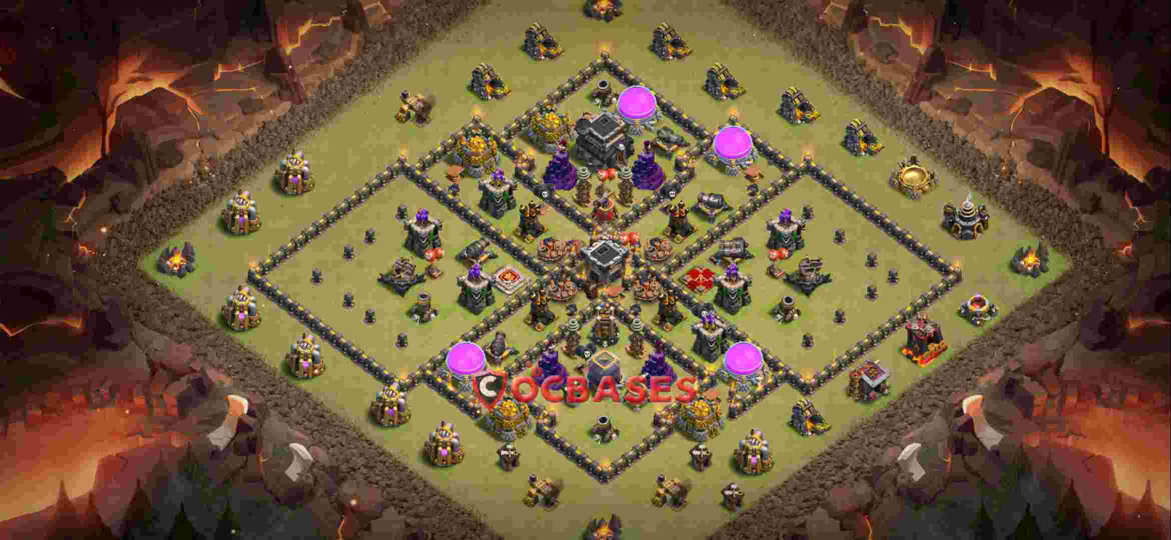 Town Hall 9 Base -war – Layout id: v7qrc base layout