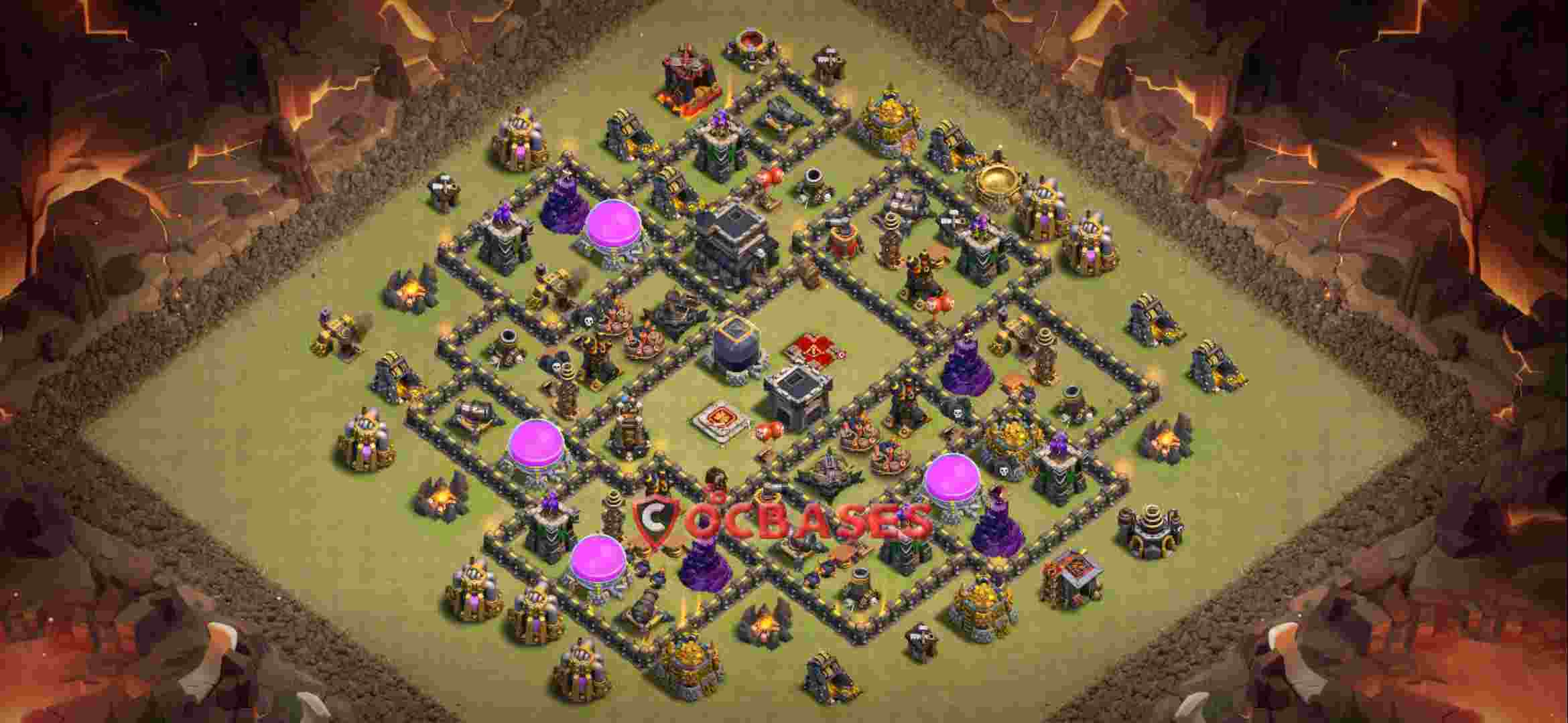 Town Hall 9 Base -war – Layout id: i376k base layout