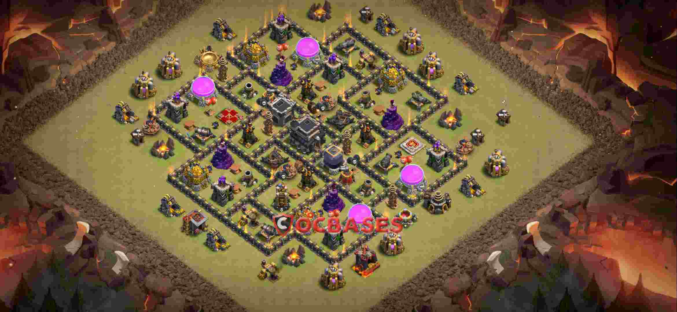 Town Hall 9 Base -war – Layout id: zbs6l base layout