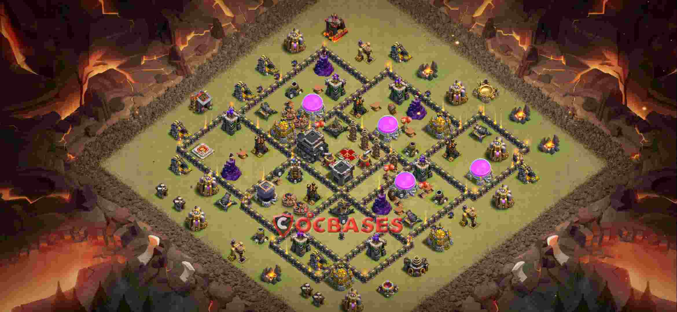 Town Hall 9 Base -war – Layout id: qlixl base layout