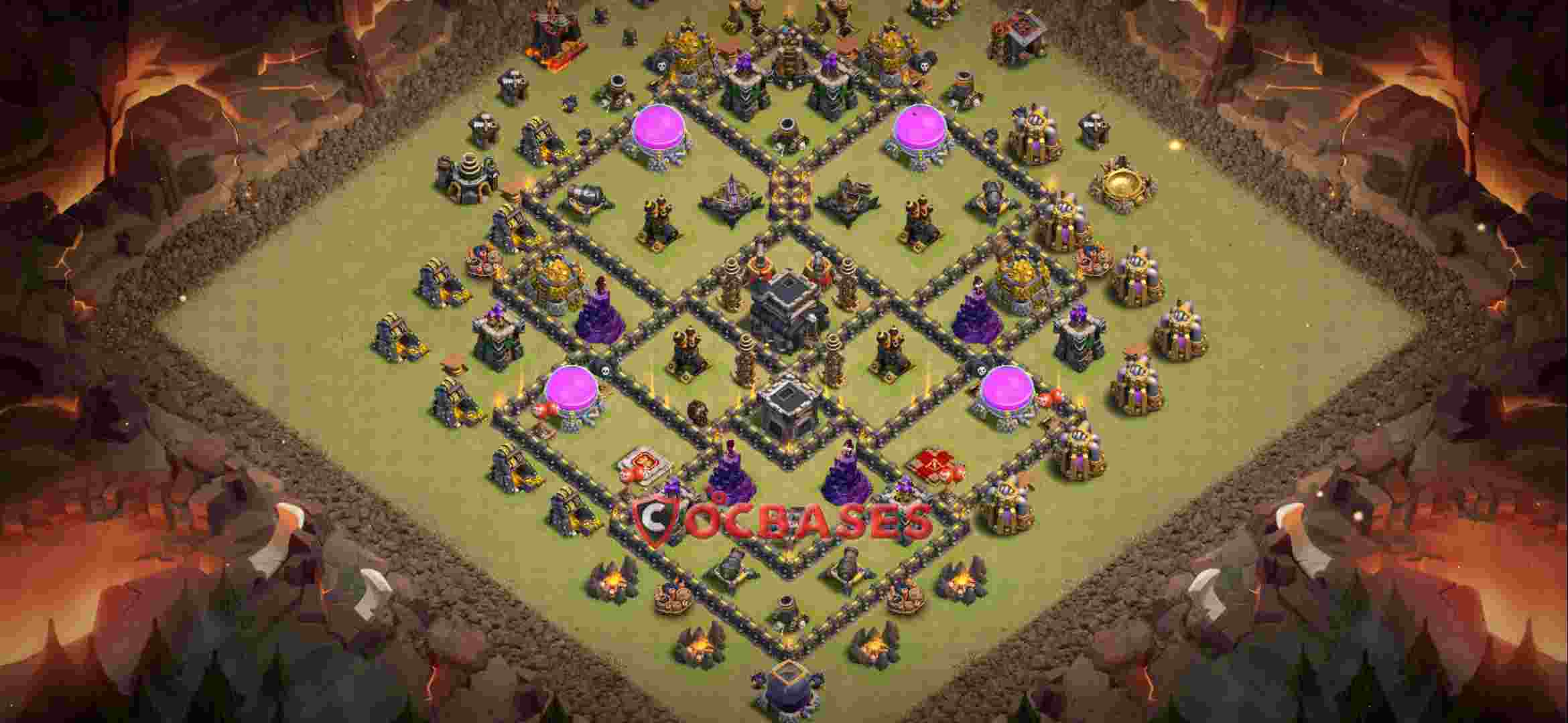 Town Hall 9 Base -war – Layout id: 9chtl base layout
