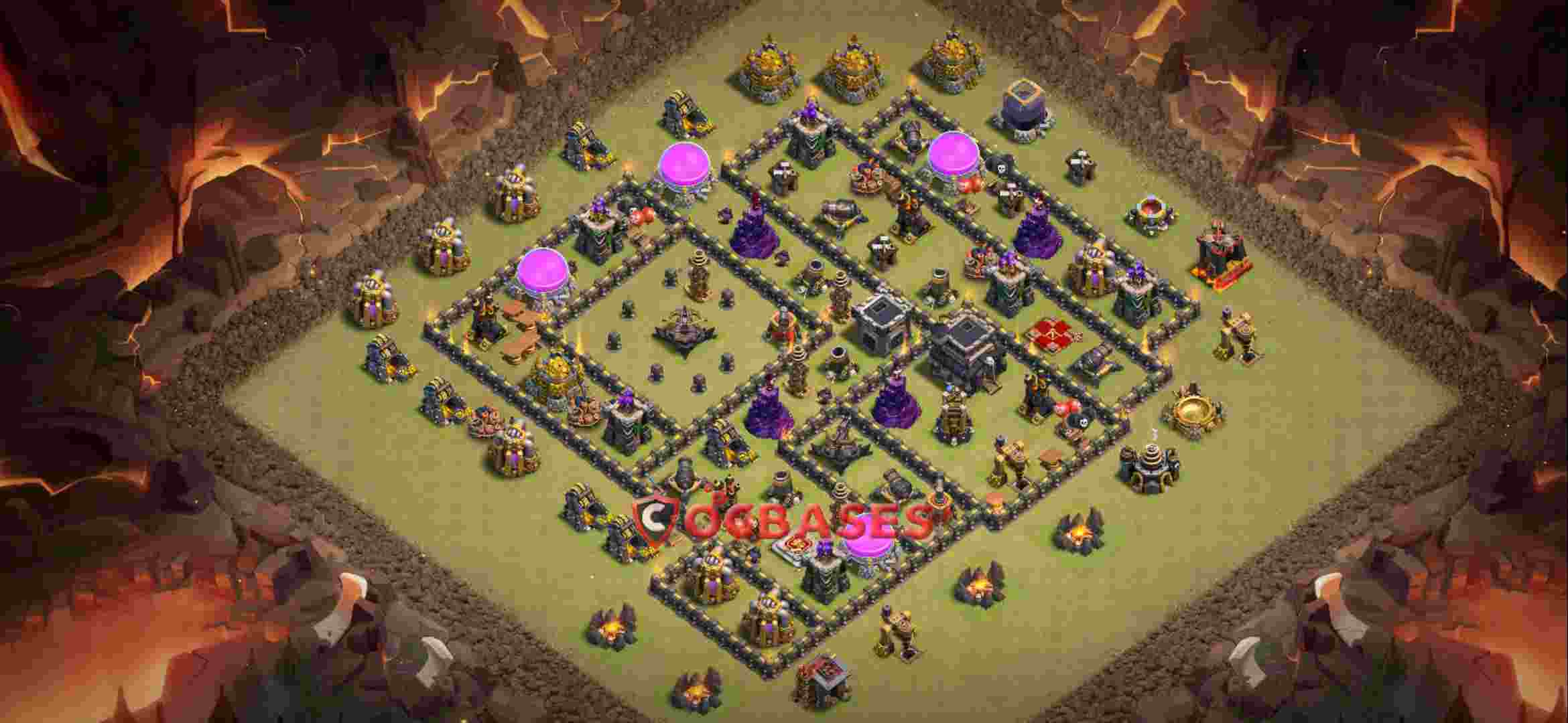 Town Hall 9 Base -war – Layout id: 5k1ku base layout