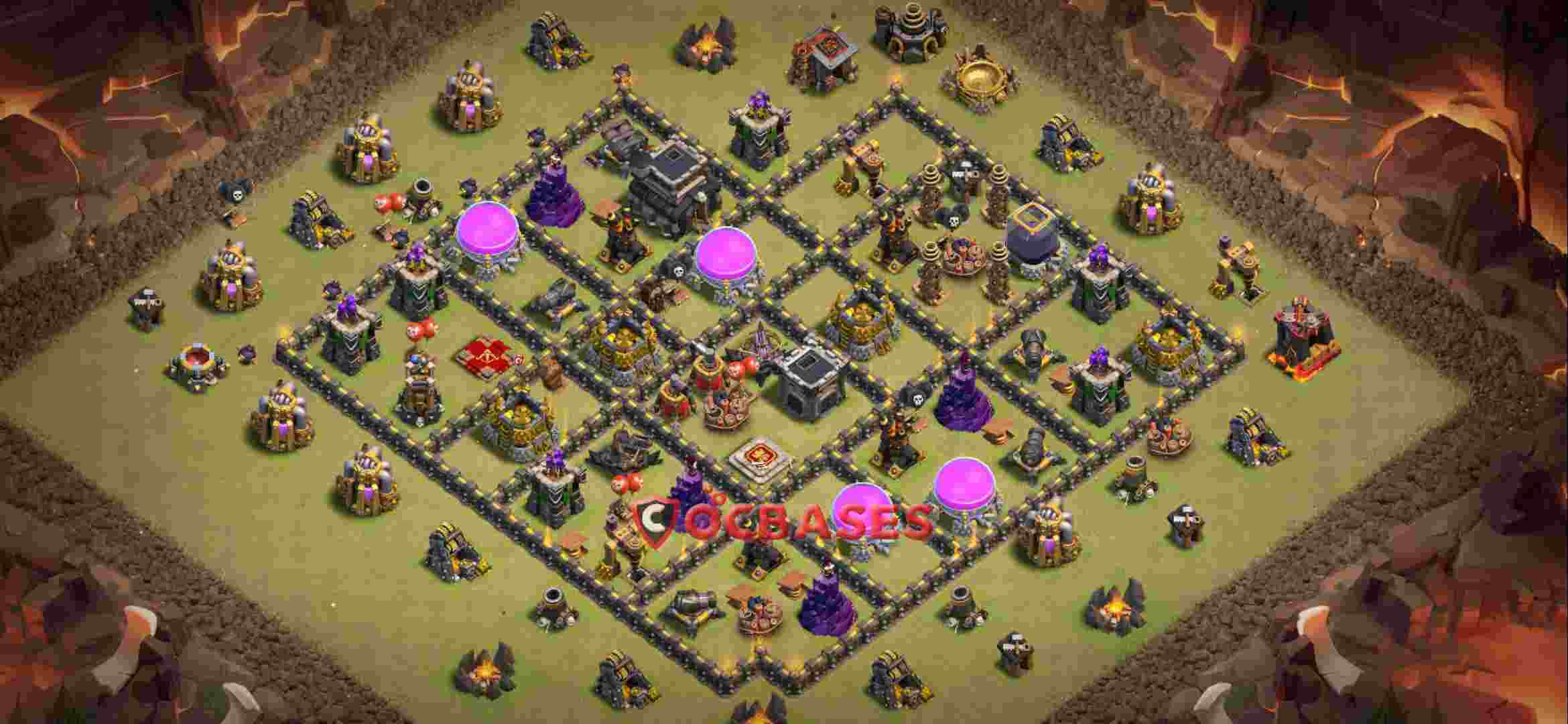 Town Hall 9 Base -war – Layout id: ja7ae base layout