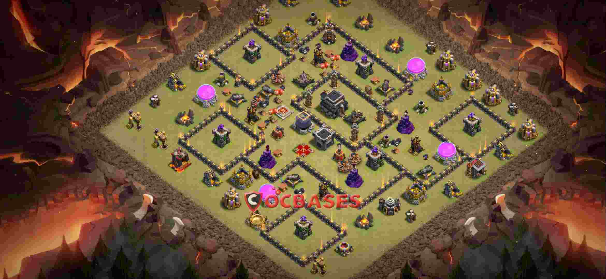 Town Hall 9 Base -war – Layout id: 9k63d base layout