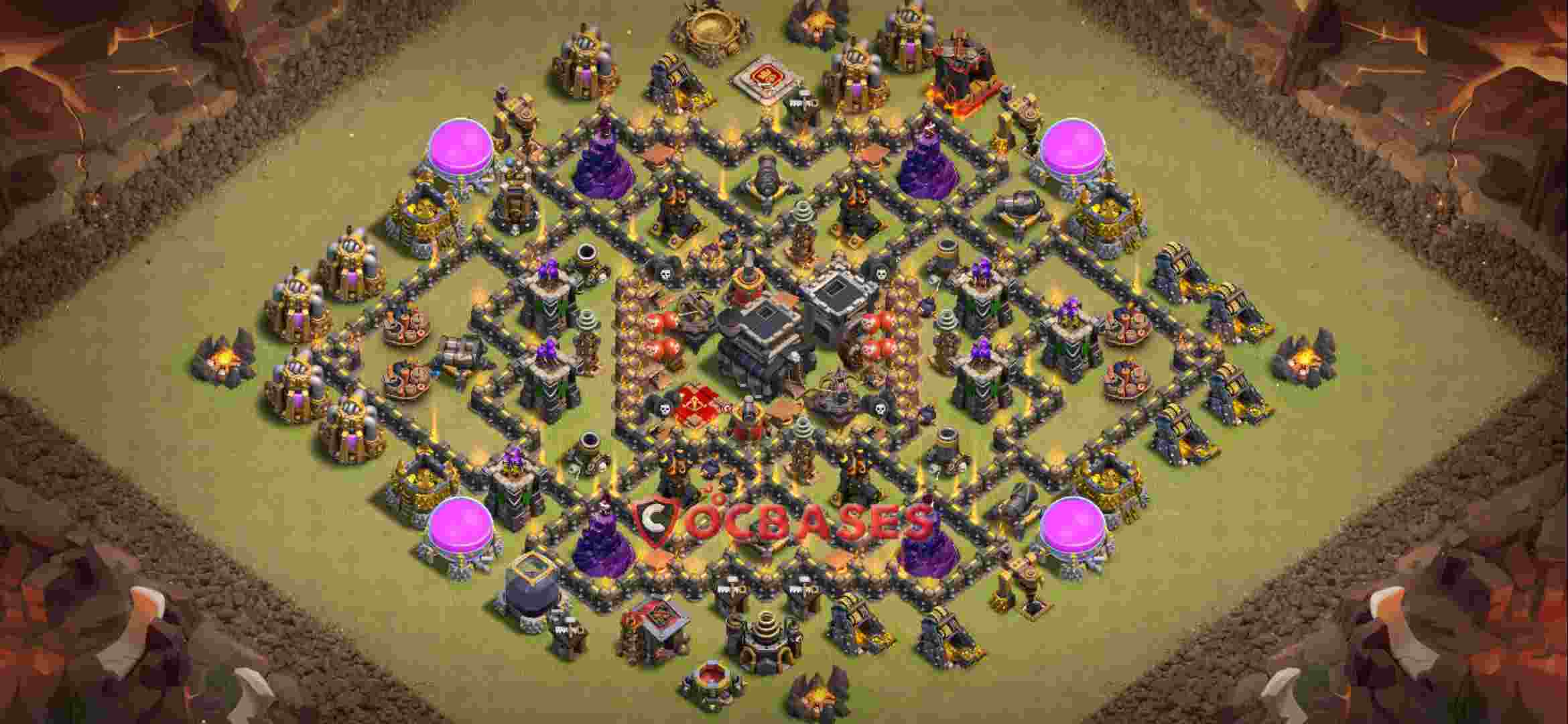 Town Hall 9 Base -war – Layout id: vr3l4 base layout