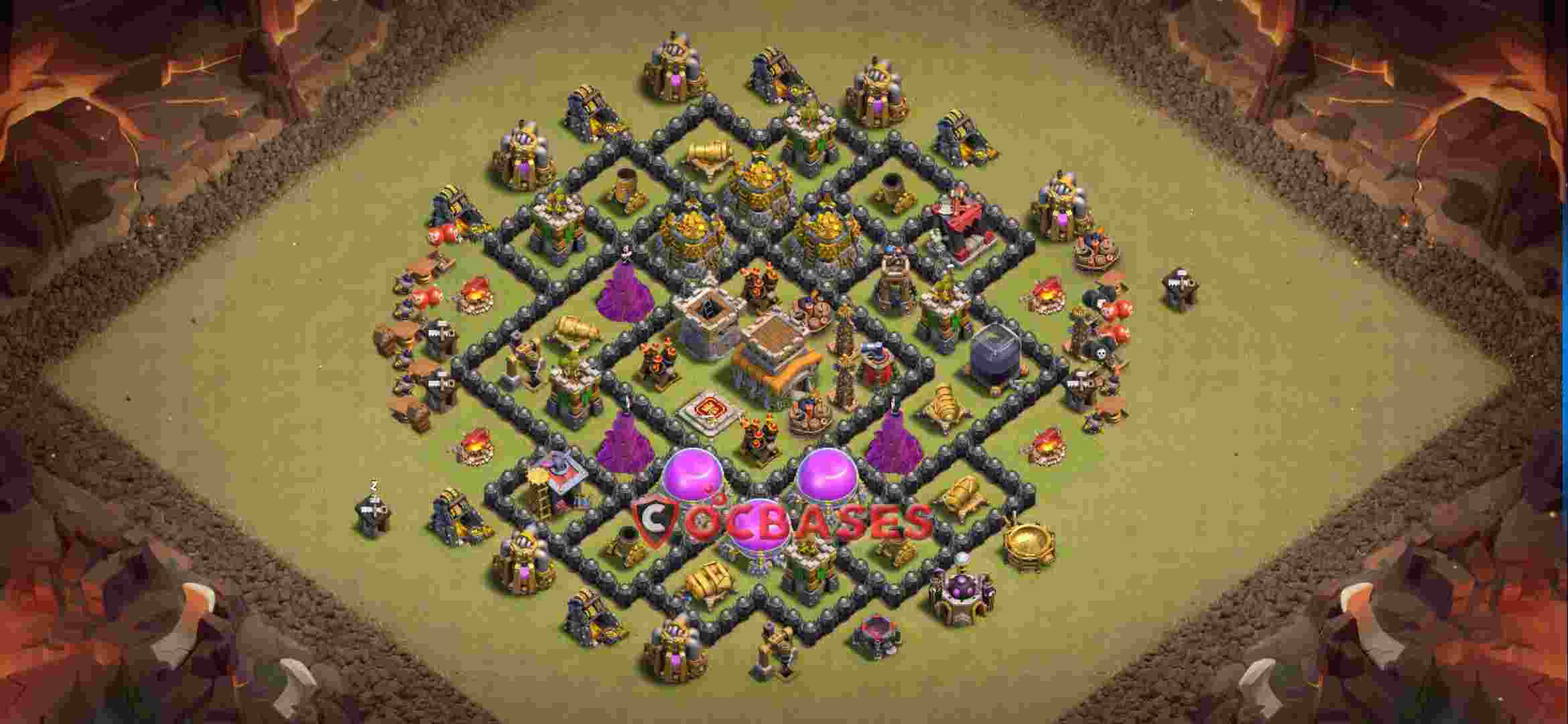 Town Hall 8 Base -war – Layout id: o157e base layout