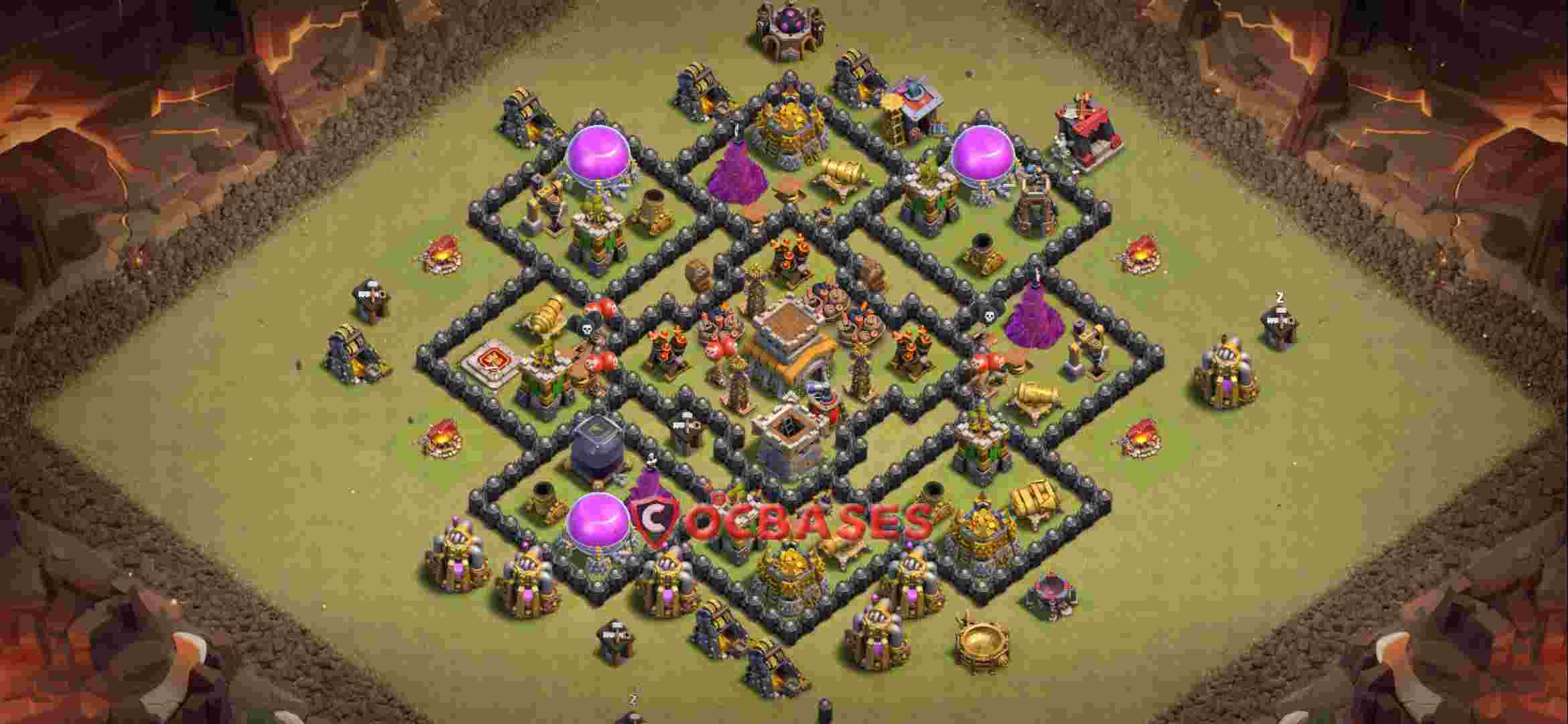 Town Hall 8 Base -war – Layout id: mctm1 base layout