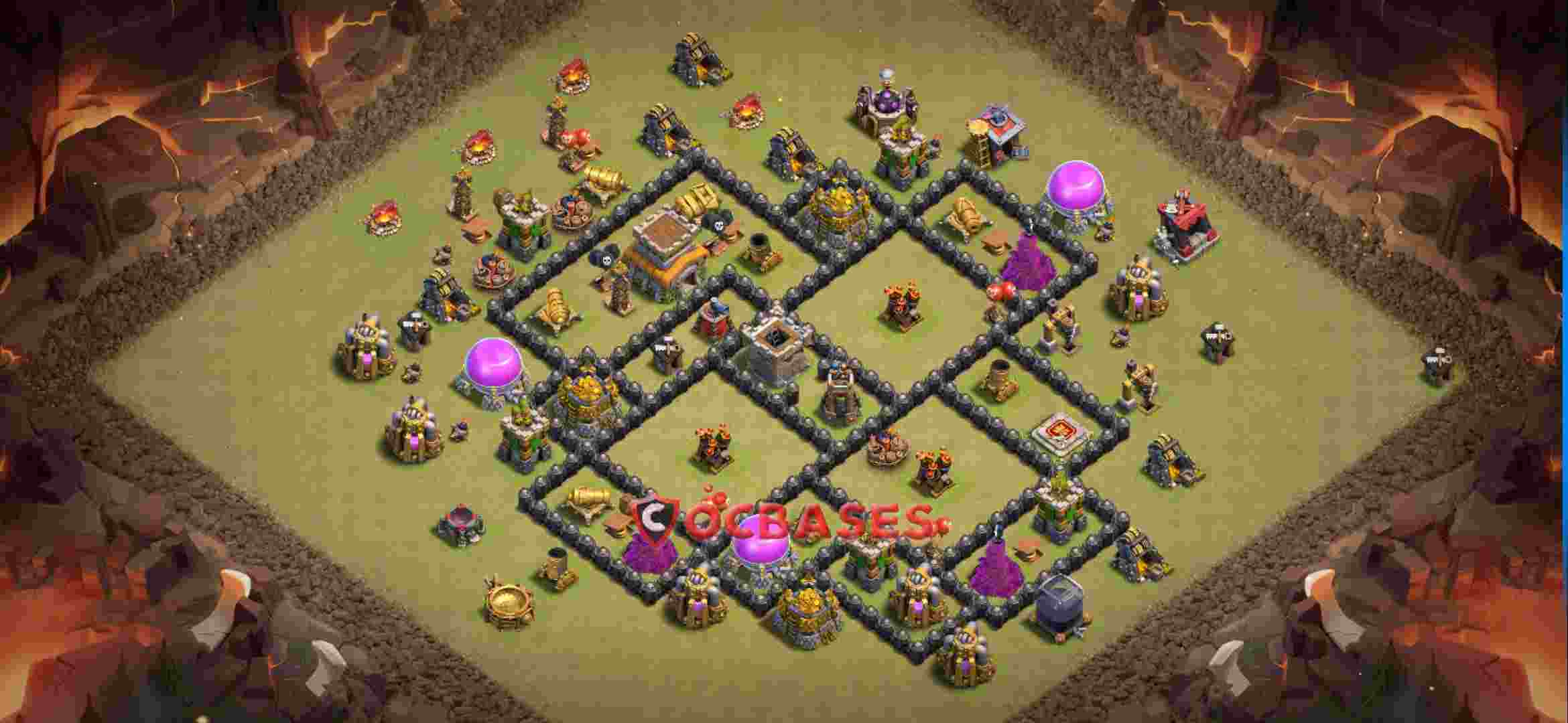 Town Hall 8 Base -war – Layout id: mv26s base layout