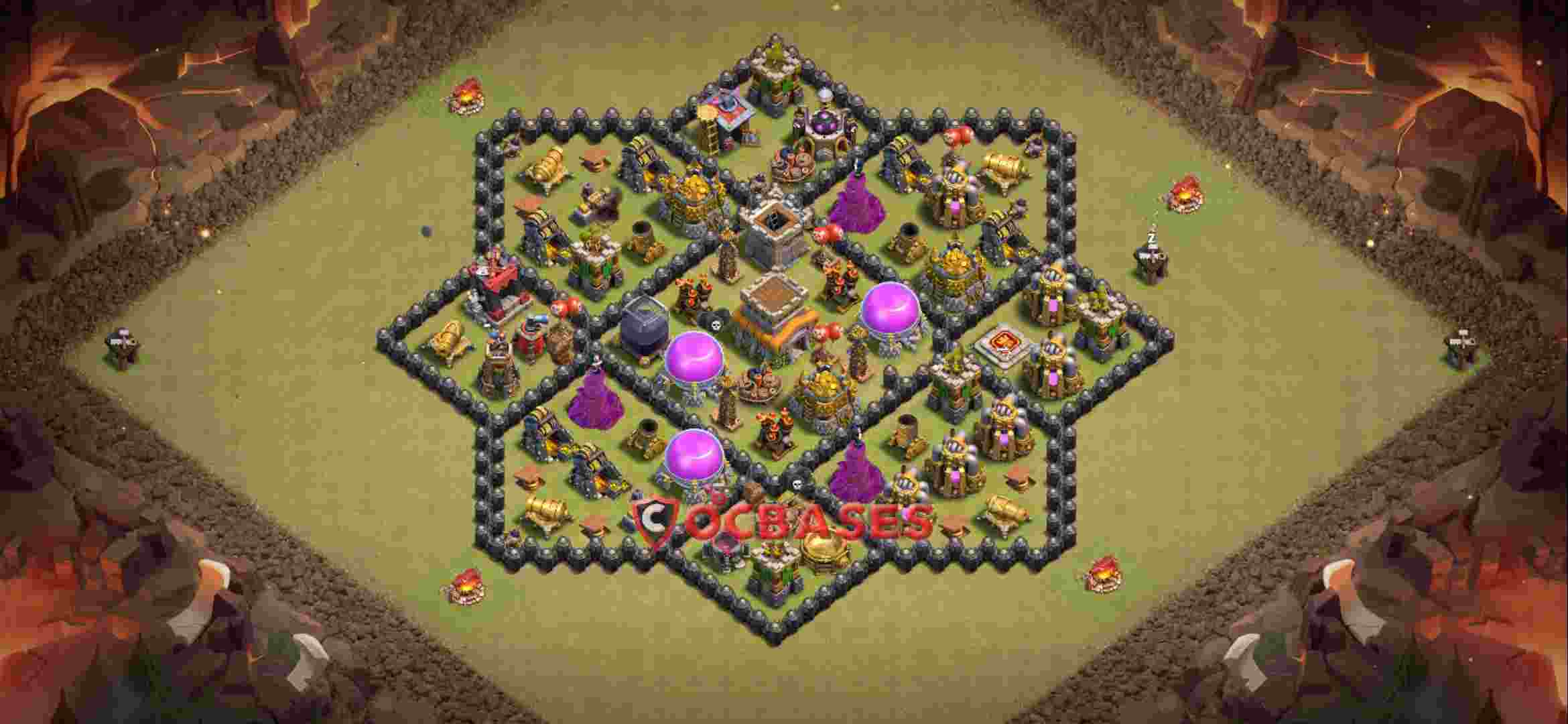 Town Hall 8 Base -war – Layout id: 7op8r base layout