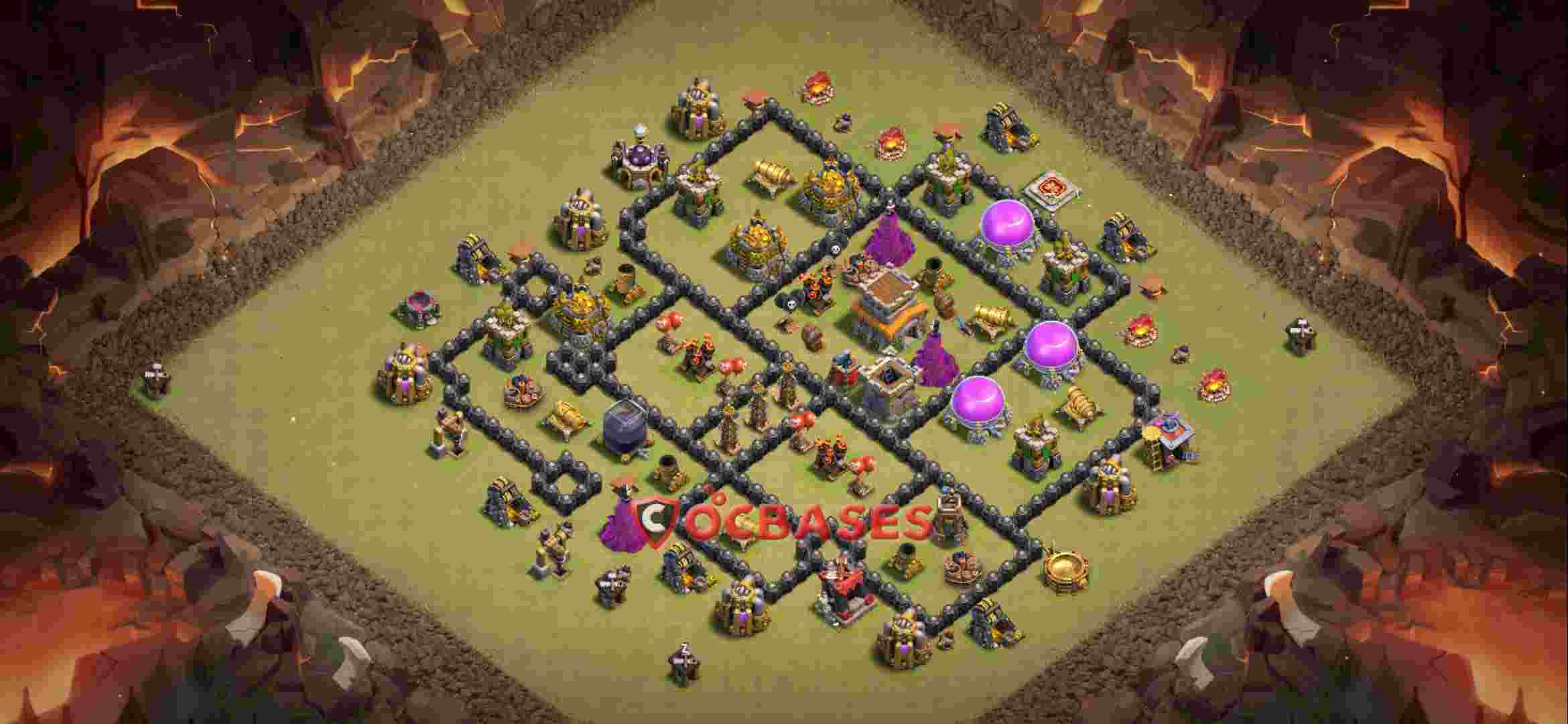 Town Hall 8 Base -war – Layout id: 86pdy base layout