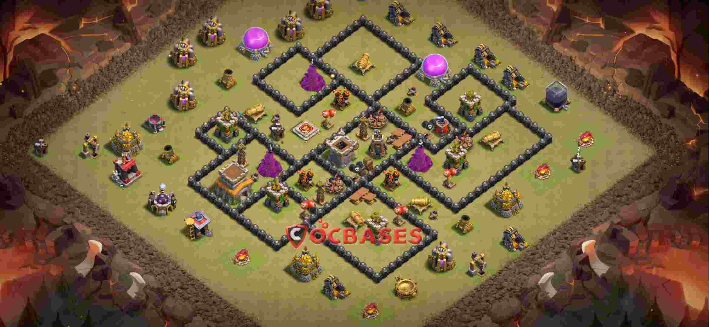 Town Hall 8 Base -war – Layout id: jfm2h base layout