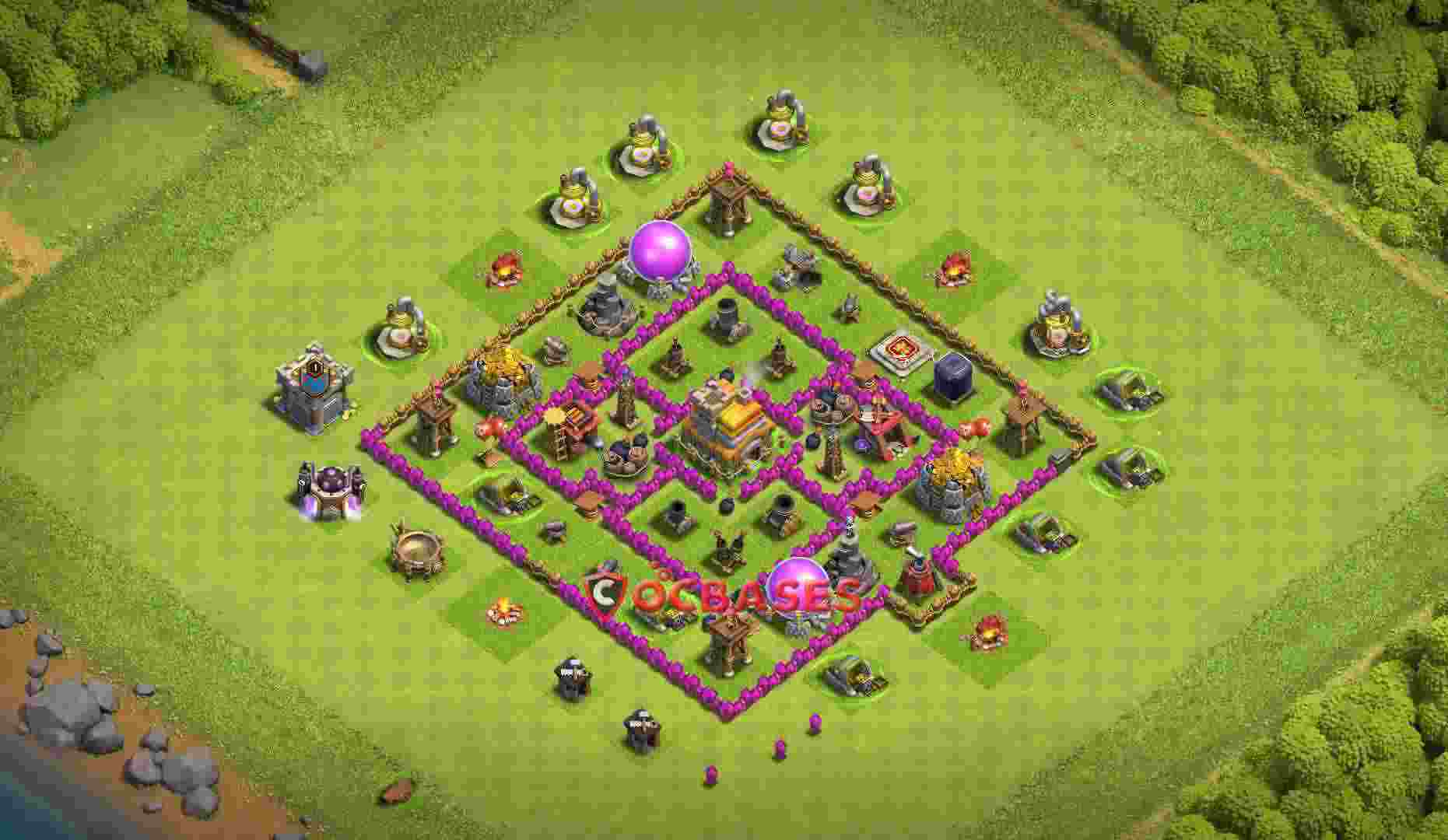 Town Hall 7 Base – Layout id: l2top base layout