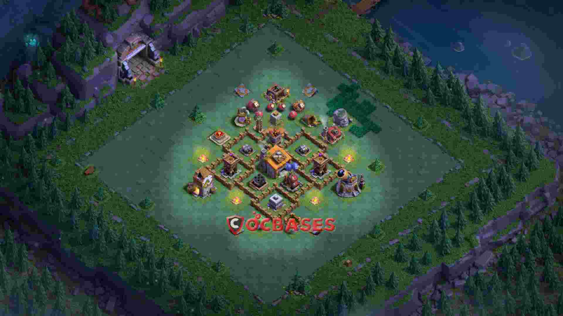 Builder Hall 6 Base -trophy – Layout id: vii6s base layout, image 1