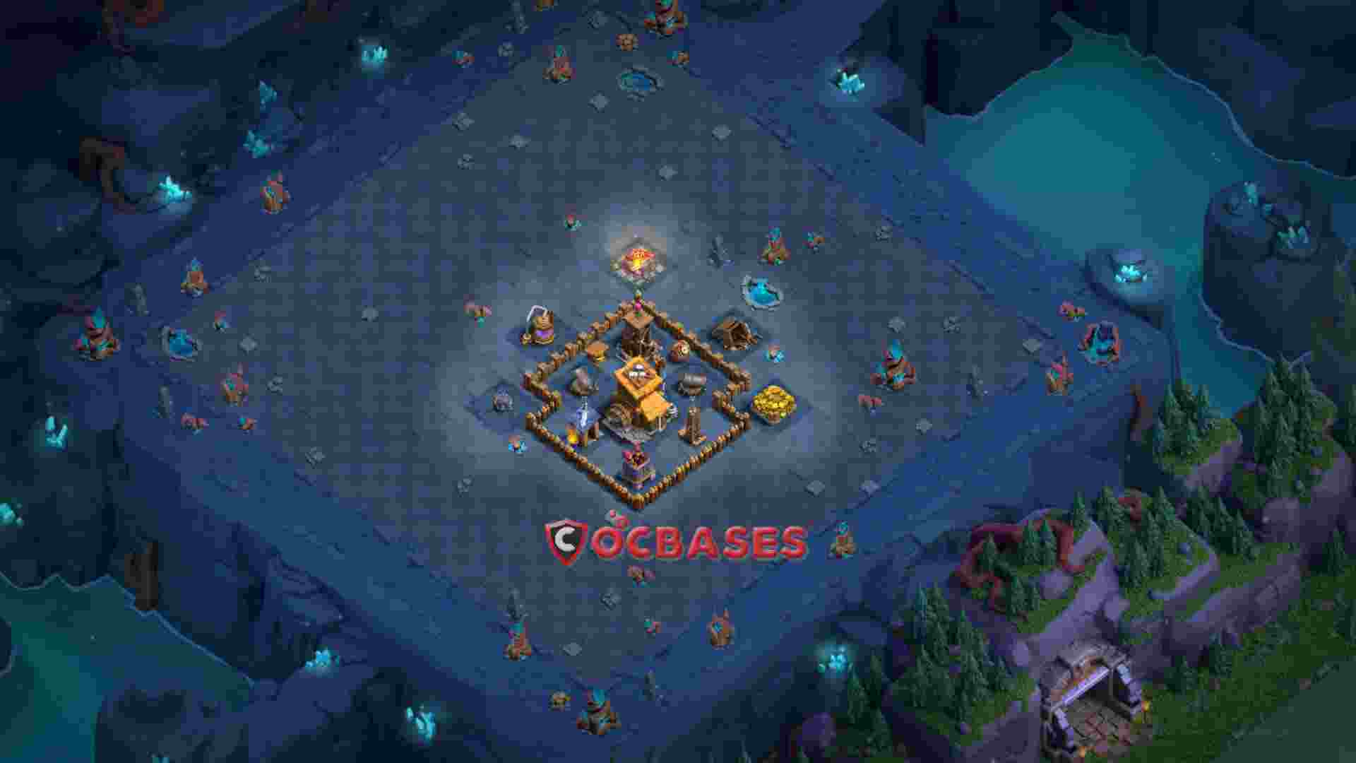 Builder Hall 6 Base -trophy – Layout id: vii6s base layout, image 2