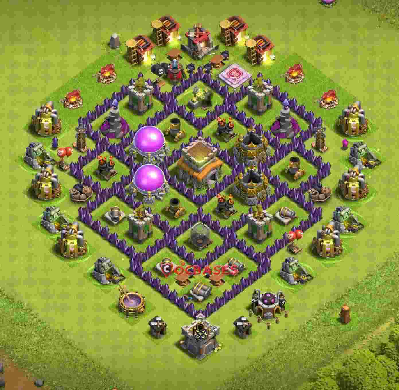 Town Hall 7 Base – Layout id: 456iv base layout