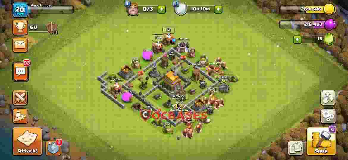 Town Hall 5 Base – Layout id: rmykq base layout