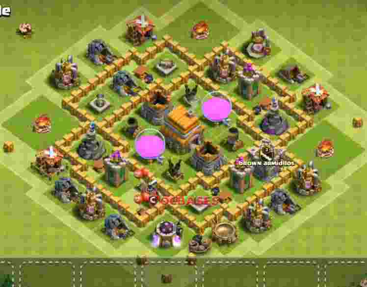 Town Hall 6 Base – Layout id: x9x0q base layout