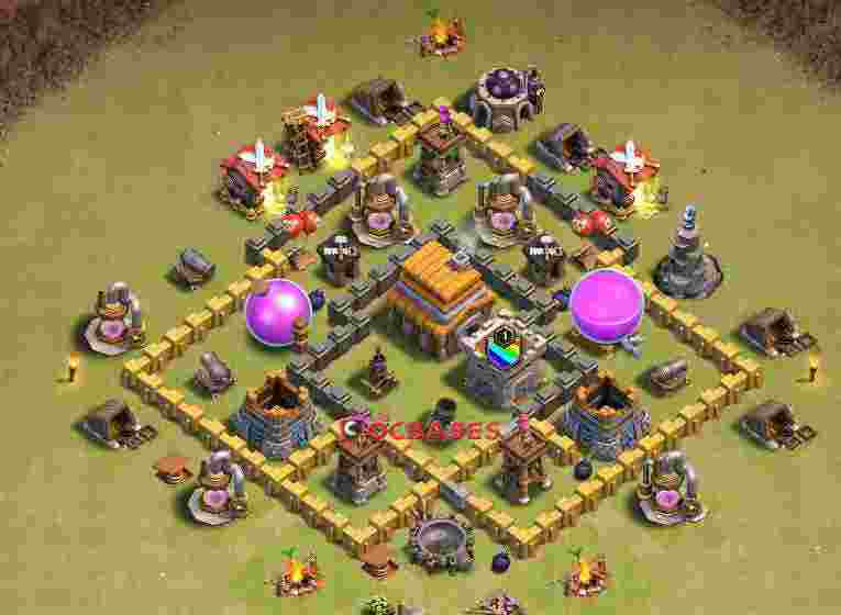 Town Hall 5 Base – Layout id: 16qh5 base layout