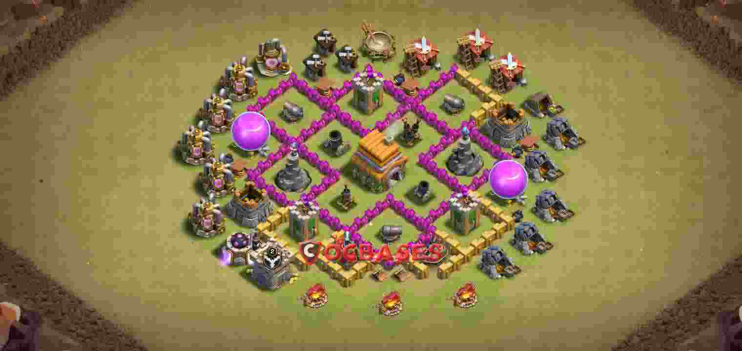 Town Hall 6 Base – Layout id: 9cdos base layout