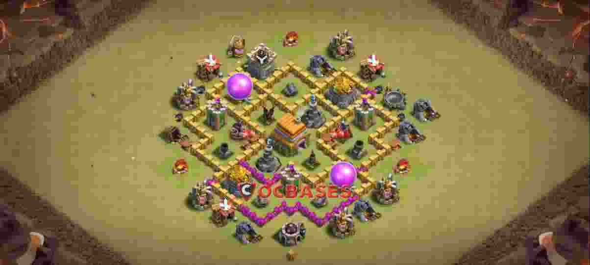 Town Hall 6 Base – Layout id: lz3yx base layout