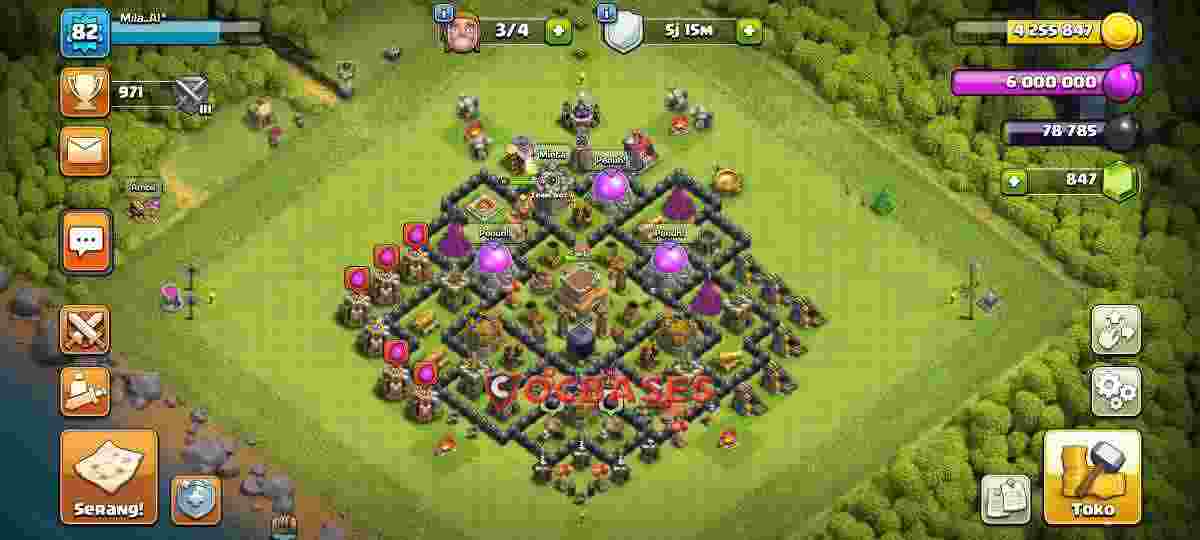 Town Hall 8 Base – Layout id: ltpfr base layout