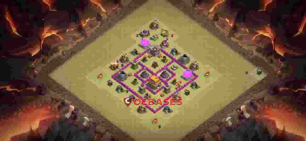 Town Hall 6 Base – Layout id: 29jqm base layout