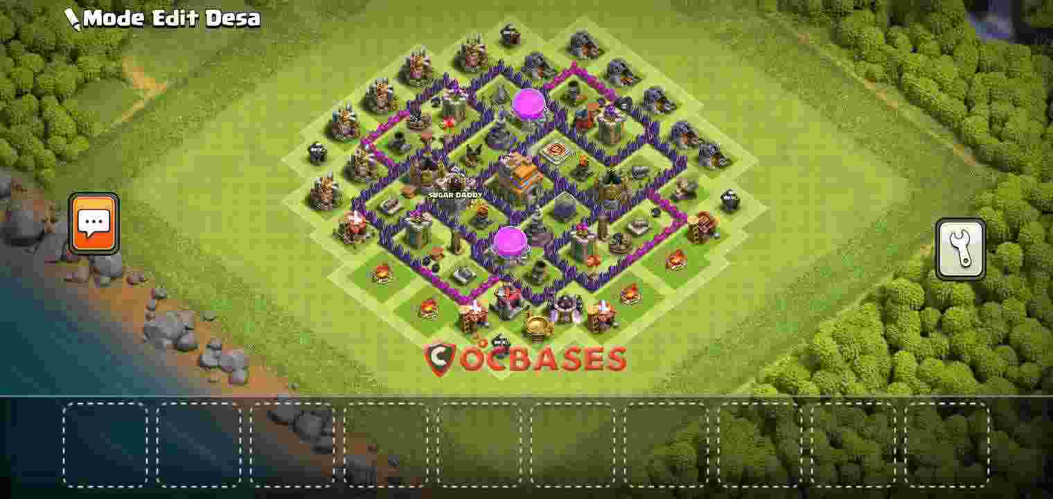 Town Hall 7 Base – Layout id: q3oqr base layout