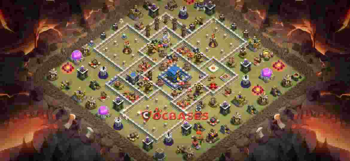Town Hall 12 Base – Layout id: 4i4dh base layout