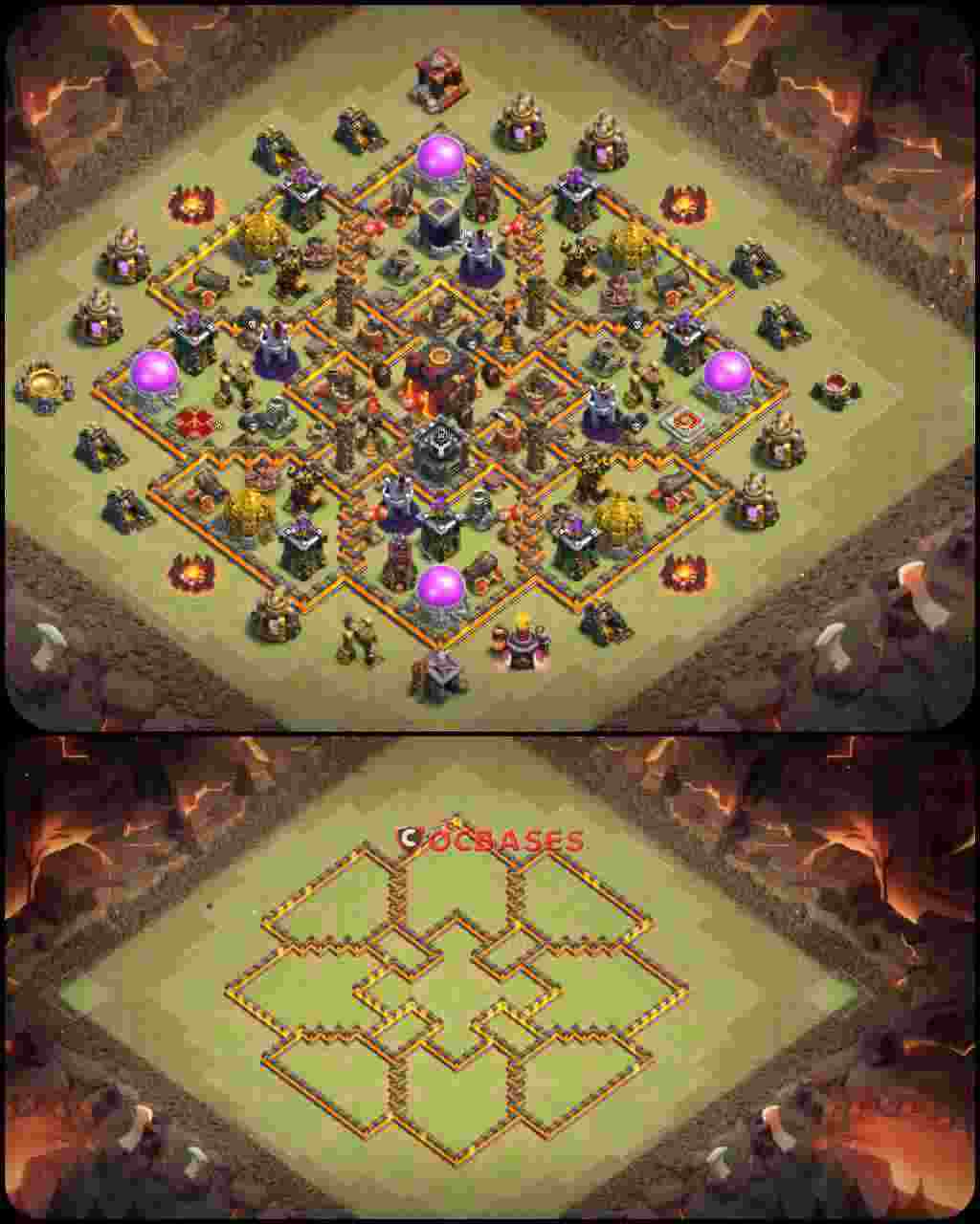 Town Hall 10 Base – Layout id: 2ue5o base layout