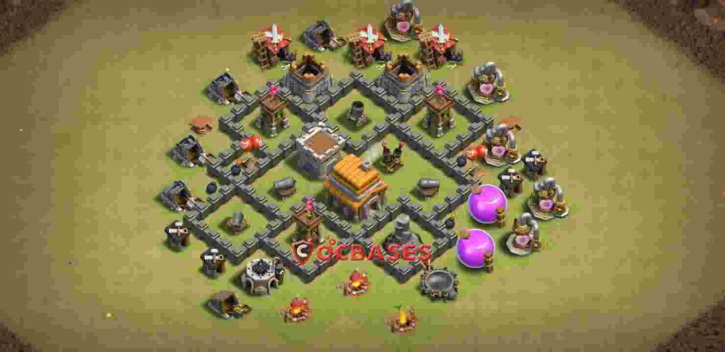 Town Hall 5 Base – Layout id: kallq base layout