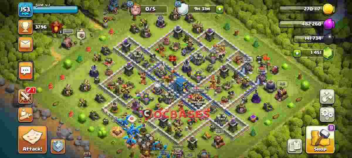 Town Hall 12 Base – Layout id: ilfrm base layout
