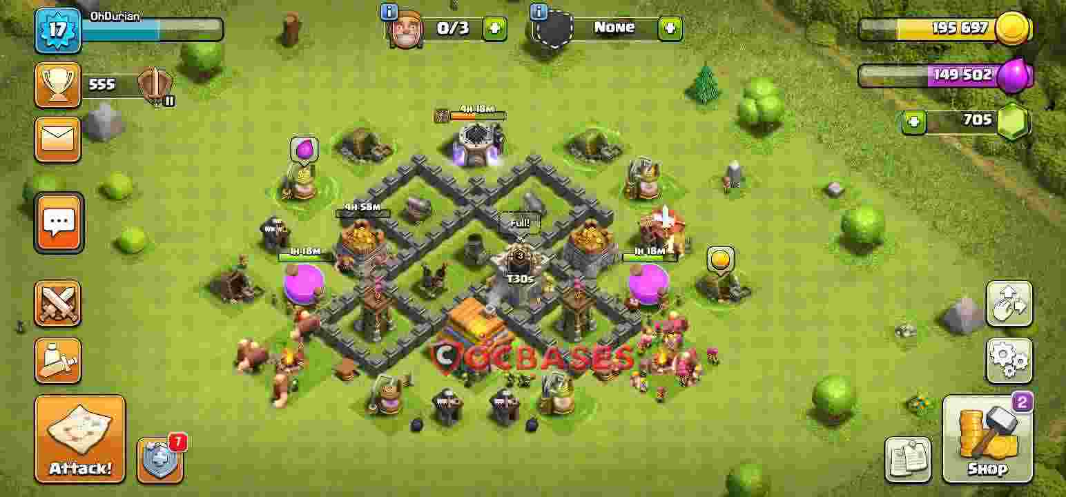 Town Hall 4 Base – Layout id: gp7bu base layout