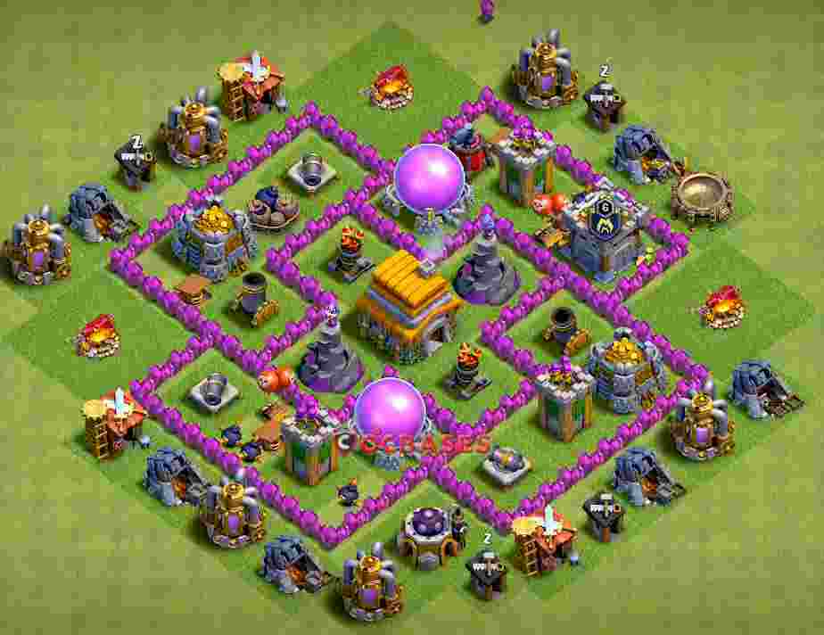 Town Hall 6 Base – Layout id: cbpmv base layout