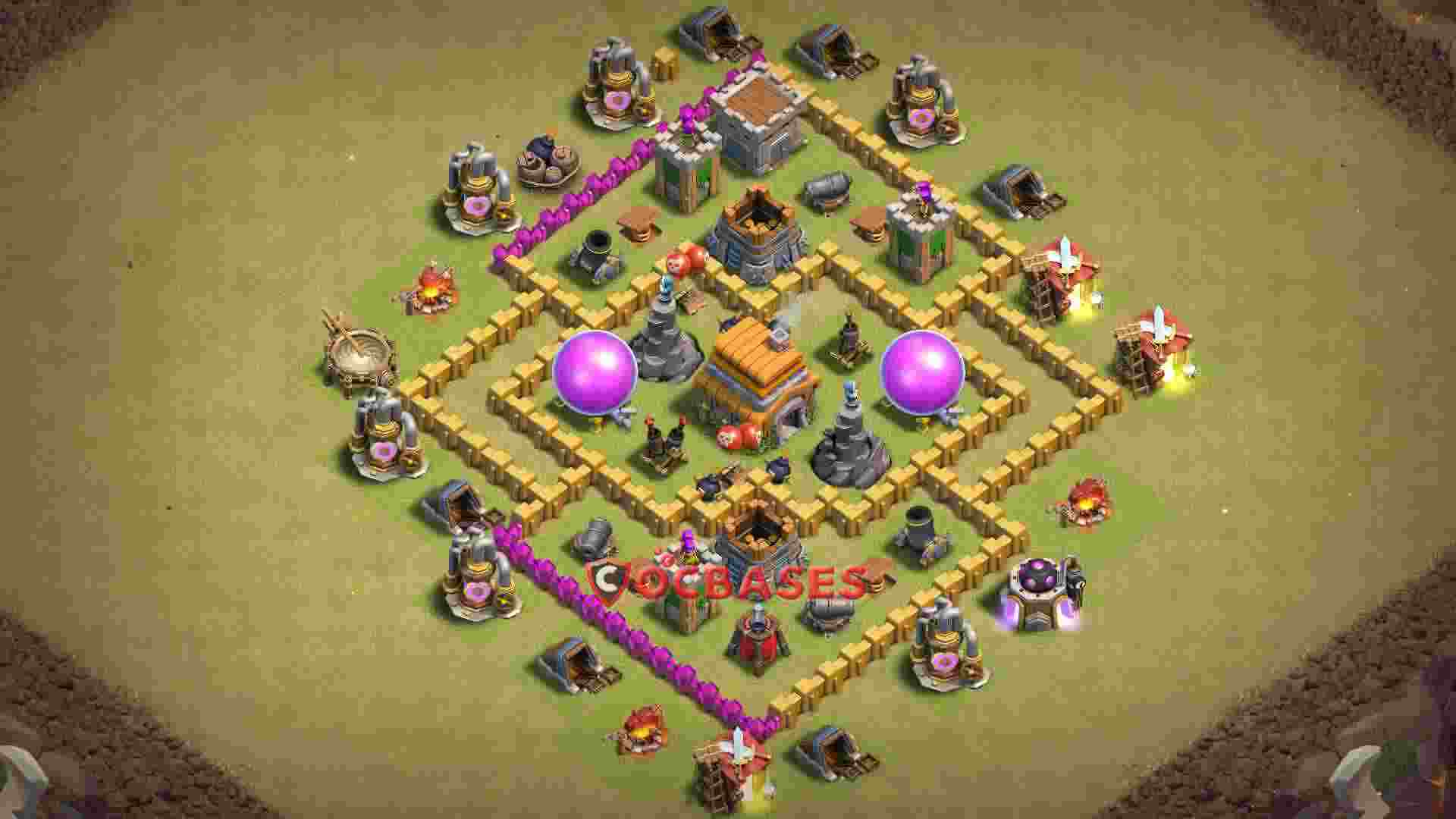 Town Hall 6 Base – Layout id: l3kmu base layout