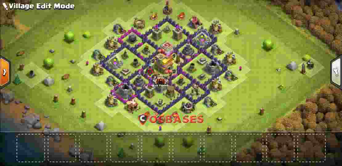 Town Hall 7 Base – Layout id: 43pb8 base layout