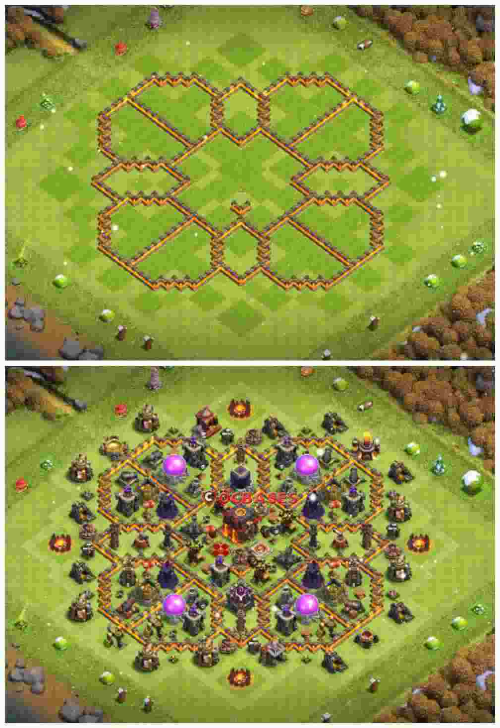 Town Hall 10 Base – Layout id: 9b2p1 base layout