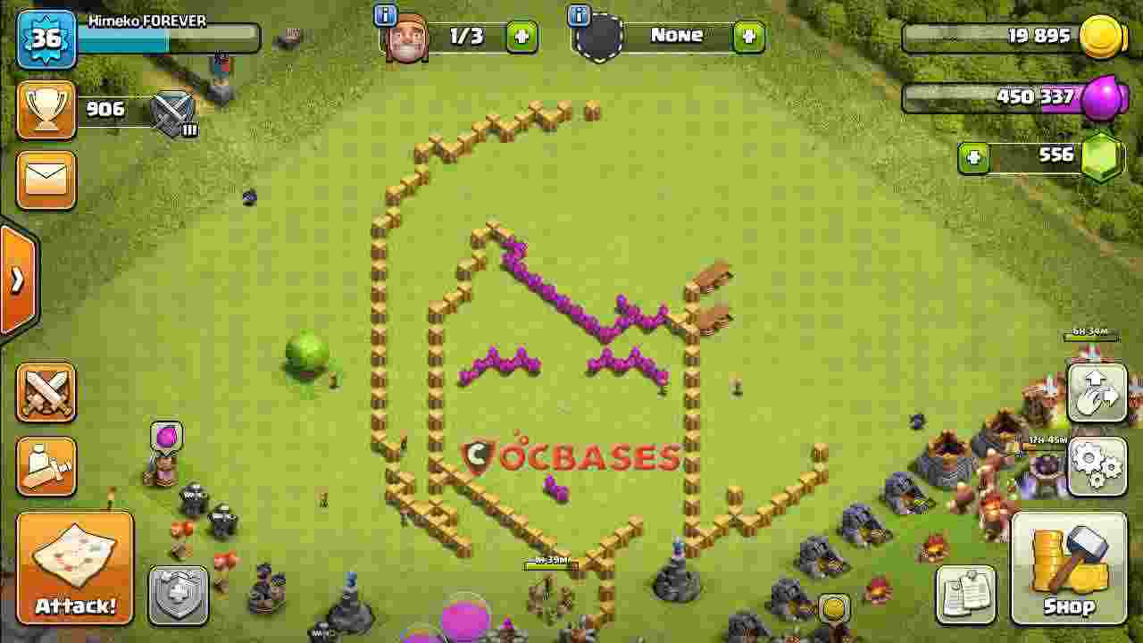 Town Hall 6 Base – Layout id: g1smp base layout