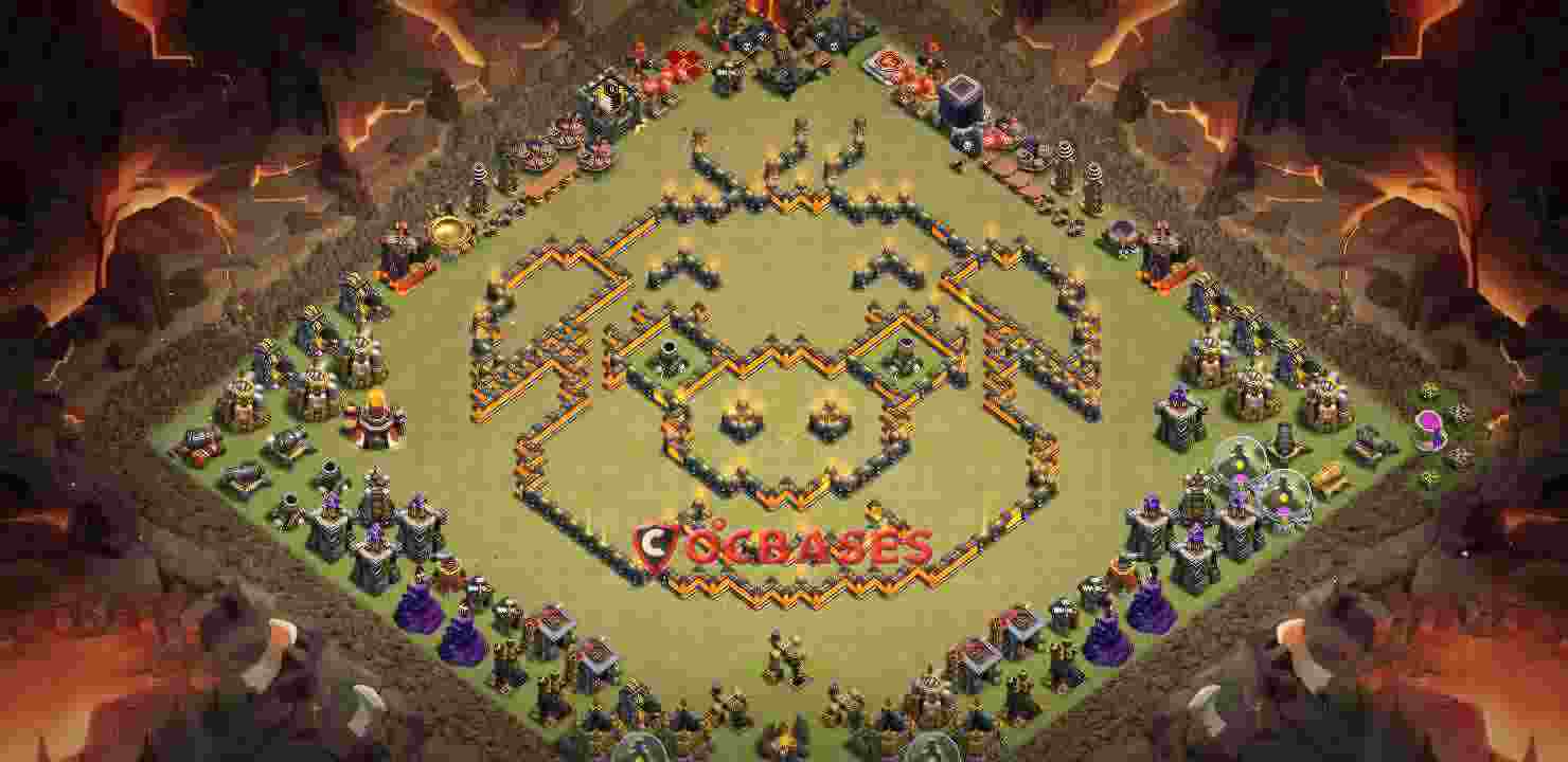 Town Hall 10 Base – Layout id: ysa84 base layout