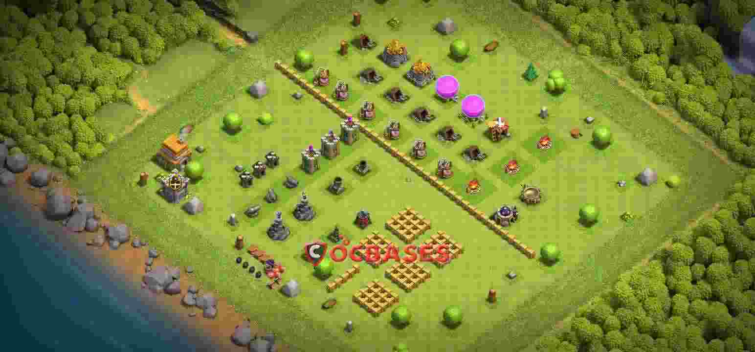 Town Hall 6 Base – Layout id: dftx1 base layout