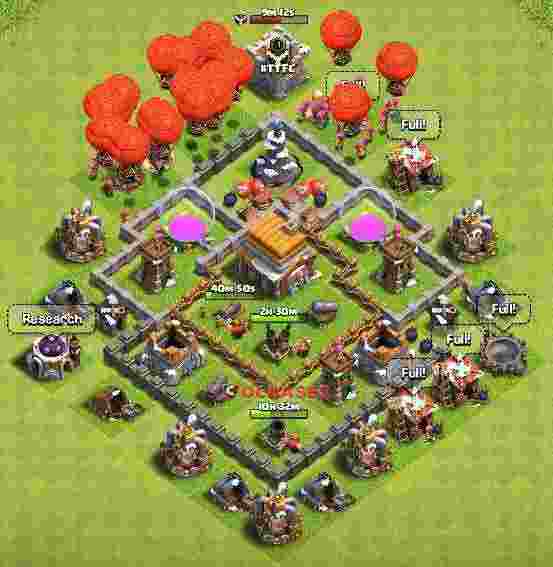 Town Hall 5 Base – Layout id: ej999 base layout